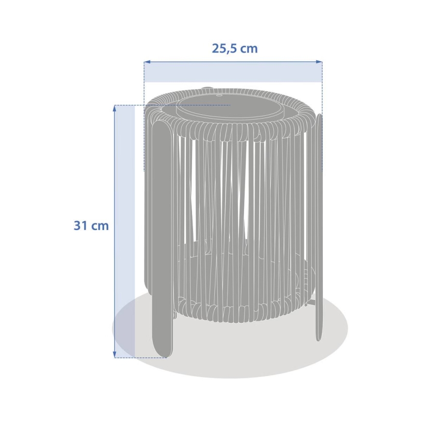 Hesperide - LED solárna lampa LINY LED/3,7V 2600 mAh IP54 antracit