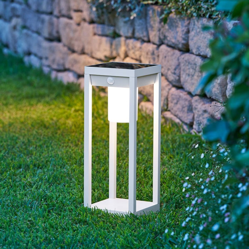Hesperide - Solárna LED lucerna PIKY s pohybovým senzorom LED/3,7V 2600 mAh, 40 cm, IP65, béžová