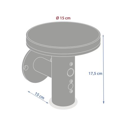 Hesperide - LED solárne nástenné svietidlo s pohybovým senzorom DETEKT LED/3,7V 2600 mAh IP65