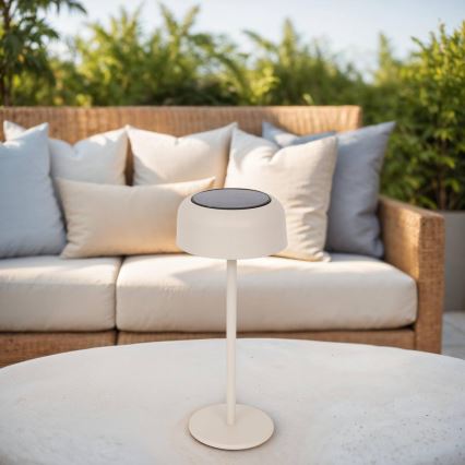 Hesperide - LED solárna stolná lampa BOLTY LED/3,7V 2600 mAh IP65 béžová