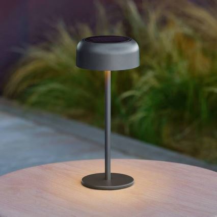 Hesperide - Solárna LED stolná lampa BOLTY LED/3,7V 2600 mAh IP65 antracit