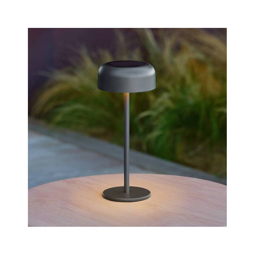 Hesperide - Solárna LED stolná lampa BOLTY LED/3,7V 2600 mAh IP65 antracit