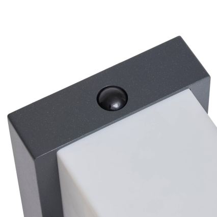 Hesperide - solárne LED nástenné svietidlo s pohybovým senzorom MULTY LED/3,7V 2600 mAh IP65 antracit