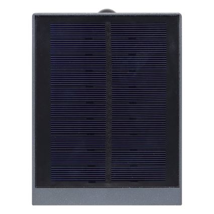 Hesperide - solárne LED nástenné svietidlo s pohybovým senzorom MULTY LED/3,7V 2600 mAh IP65 antracit