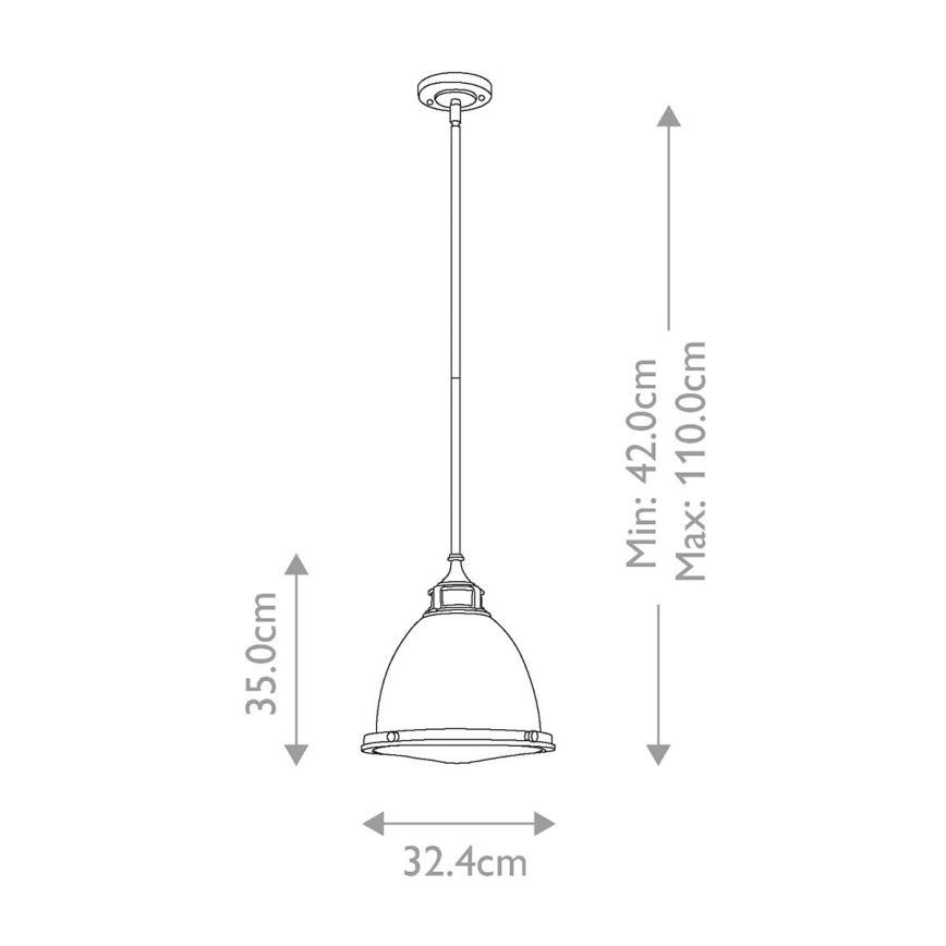 Hinkley - Luster na tyči AMELIA 1xE27/60W/230V lesklý chróm