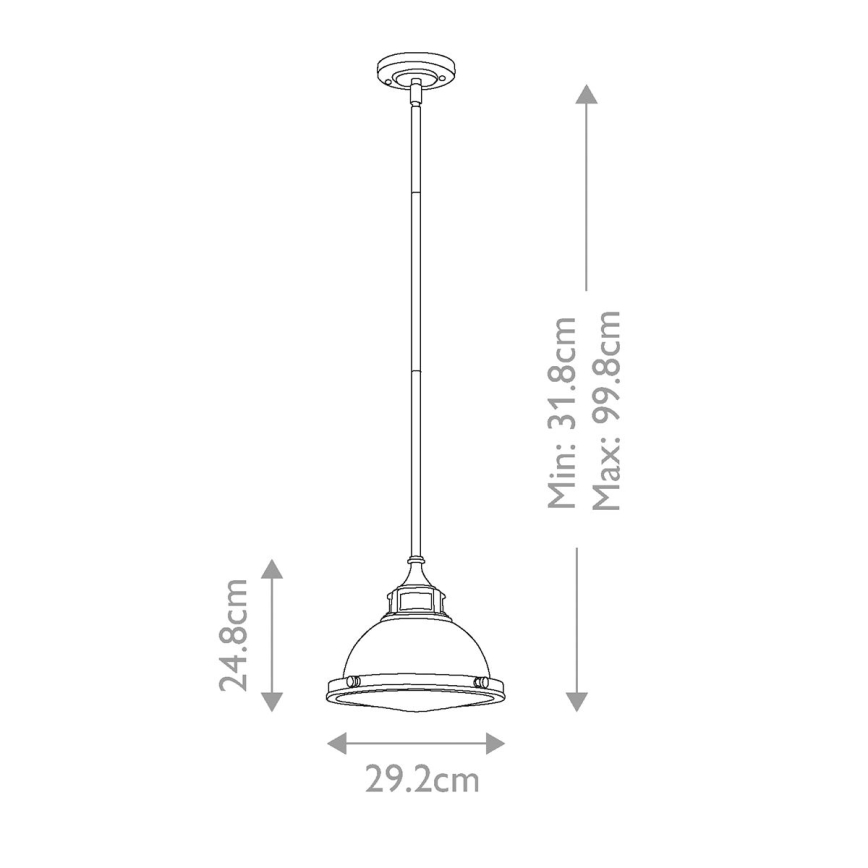 Hinkley - Luster na tyči AMELIA 1xE27/60W/230V mosadz