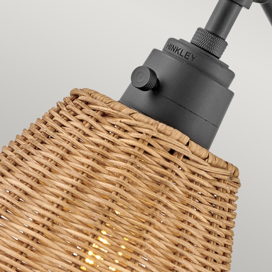 Hinkley - Bodové nástenné svietidlo ARTI 1xE27/60W/230V čierna/hnedá