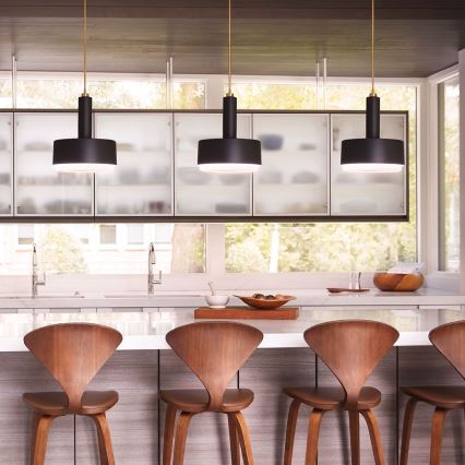 Hinkley - Luster na tyči CEDRIC 2xE27/60W/230V priemer 33 cm zlatá/čierna