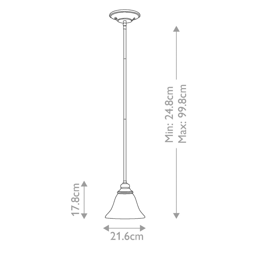 Hinkley - Luster na tyči CELLO 1xE27/60W/230V