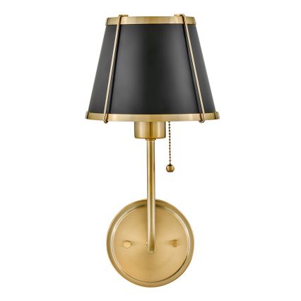 Hinkley - Nástenná lampa CLARKE 1xE27/40W/230V mosadz/čierna