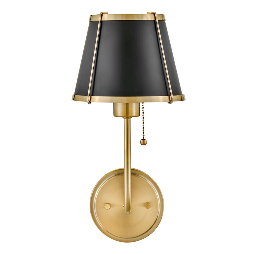 Hinkley - Nástenná lampa CLARKE 1xE27/40W/230V mosadz/čierna