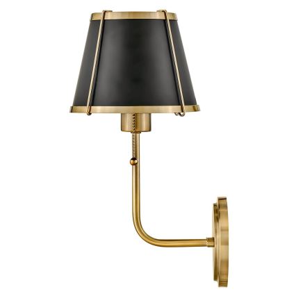 Hinkley - Nástenná lampa CLARKE 1xE27/40W/230V mosadz/čierna