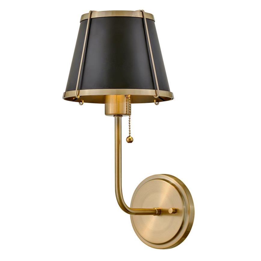 Hinkley - Nástenná lampa CLARKE 1xE27/40W/230V mosadz/čierna