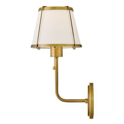 Hinkley - Nástenná lampa CLARKE 1xE27/40W/230V mosadz/biela
