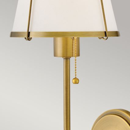 Hinkley - Nástenná lampa CLARKE 1xE27/40W/230V mosadz/biela