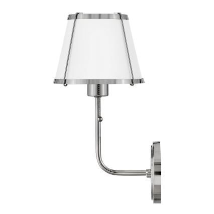 Hinkley - Nástenná lampa CLARKE 1xE27/40W/230V lesklý chróm/biela