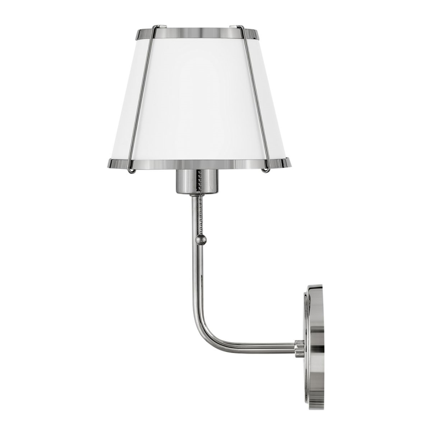 Hinkley - Nástenná lampa CLARKE 1xE27/40W/230V lesklý chróm/biela