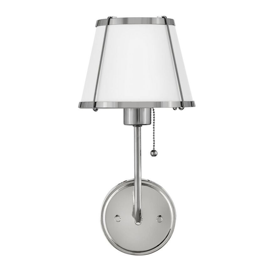 Hinkley - Nástenná lampa CLARKE 1xE27/40W/230V lesklý chróm/biela