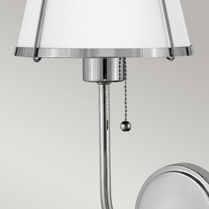 Hinkley - Nástenná lampa CLARKE 1xE27/40W/230V lesklý chróm/biela