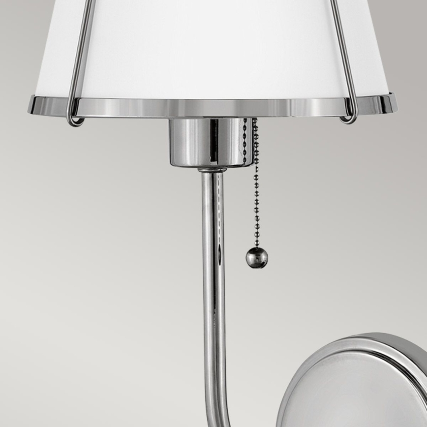 Hinkley - Nástenná lampa CLARKE 1xE27/40W/230V lesklý chróm/biela