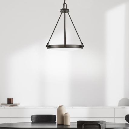 Hinkley - Luster na reťazi COLLIER 4xE14/40W/230V priemer 54,3 cm čierna
