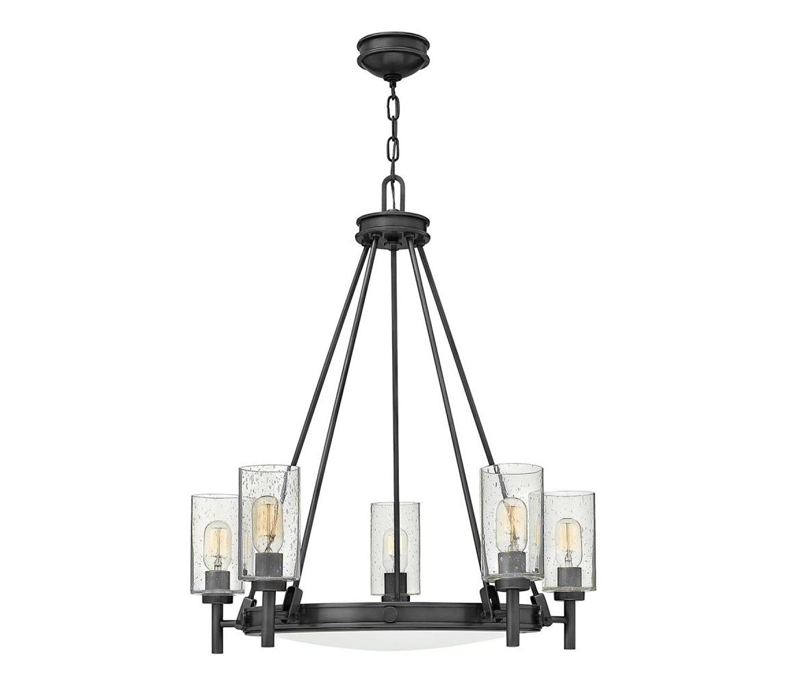 Elstead Hinkley HK-COLLIER5-BX - Luster na reťazi COLLIER 5xE27/40W/230V, priemer 68,5 cm HK-COLLIER5-BX