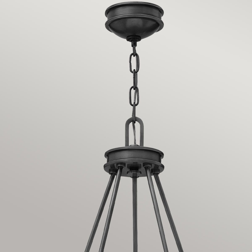 Hinkley - Závesný luster COLLIER na reťazi 5xE27/40W/230V pr. 68,5 cm čierna