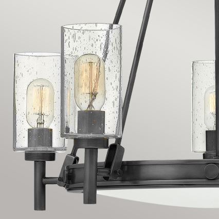 Hinkley - Závesný luster COLLIER na reťazi 5xE27/40W/230V pr. 68,5 cm čierna