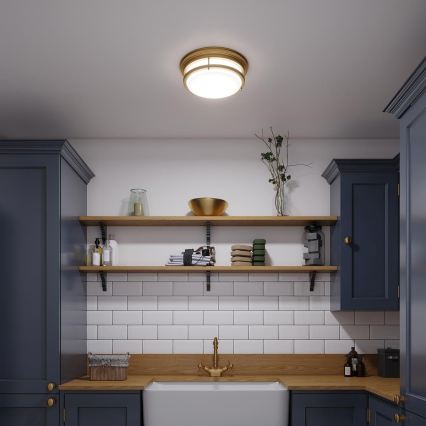 Hinkley - Kúpeľňové stropné svietidlo HADLEY 3xE27/40W/230V IP44 zlatá