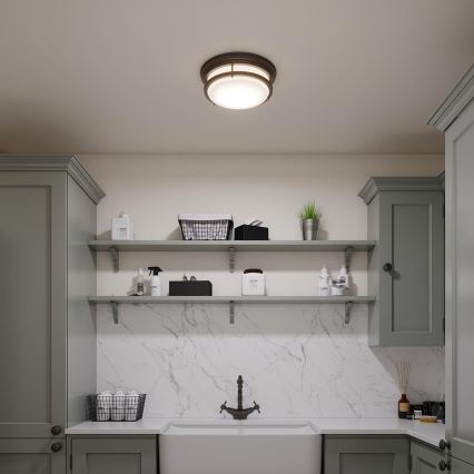 Hinkley - Kúpeľňové stropné svietidlo HADLEY 3xE27/40W/230V IP44 bronzové