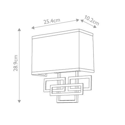 Hinkley - Nástenné svietidlo LANZA 2xE14/40W/230V matný chróm