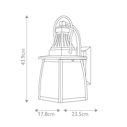 Hinkley - Vonkajšie nástenné svietidlo MONTAUK 2xE14/60W/230V IP44