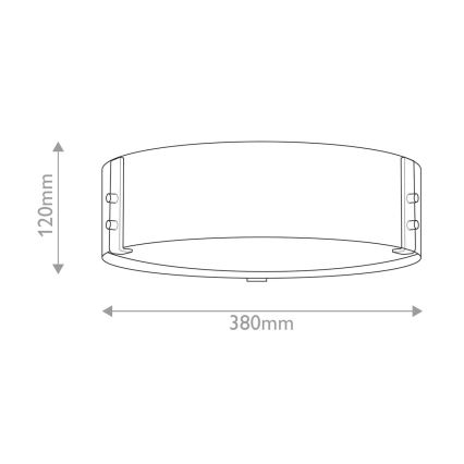 Hinkley - Stropné svietidlo SAWYER 3xE14/40W/230V pr. 38 cm sekvoja/hnedá