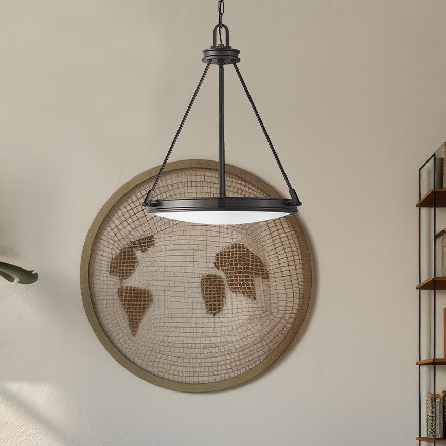 Hinkley - Luster na reťazi COLLIER 4xE14/40W/230V priemer 54,3 cm čierna