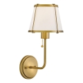 Hinkley - Nástenná lampa CLARKE 1xE27/40W/230V mosadz/biela