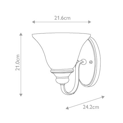 Hinkley - Nástenné svietidlo CELLO 1xE27/60W/230V