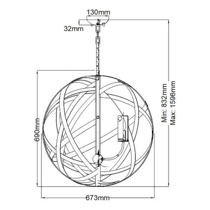 Hinkley - Vonkajší luster CARSON 5xE14/40W/230V IP44