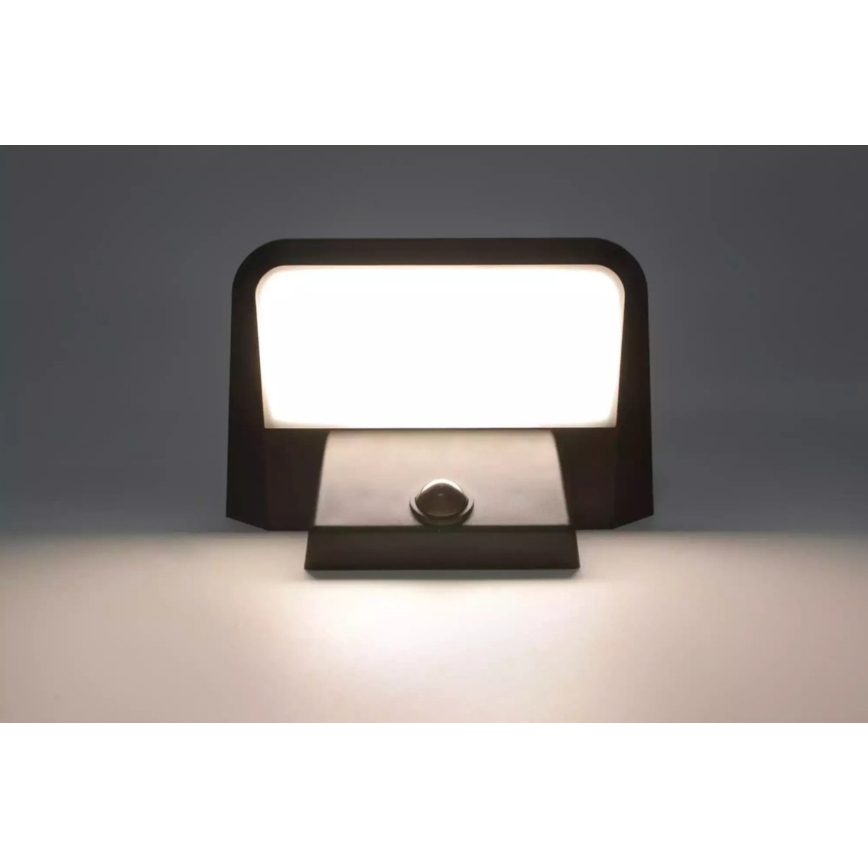 HÖFFTECH - Solárne LED nástenné svietidlo s pohybovým a súmrakovým snímačom LED/5,5V 200 mAh IP44