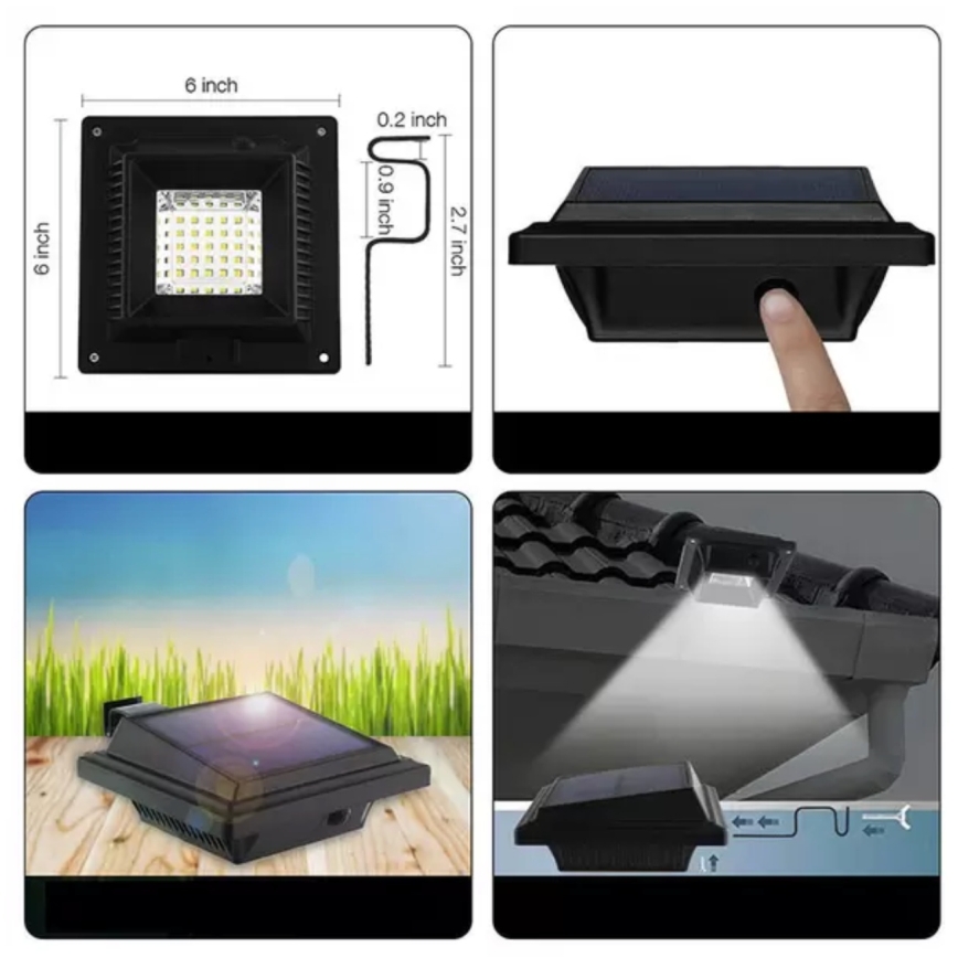 HÖFFTECH - LED solárne nástenné svietidlo s pohybovým a súmrakovým senzorom LED/3,7V 2000 mAh IP65