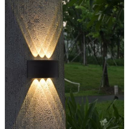 HÖFFTECH - LED Vonkajšie nástenné svietidlo UP&DOWN 6xLED/1W/230V IP65