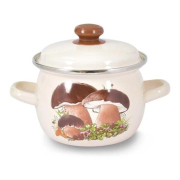 Hrniec s pokrievkou TORO 2,5 l – motív húb