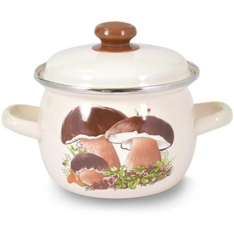 Hrniec s pokrievkou TORO 3,5 l – motív húb