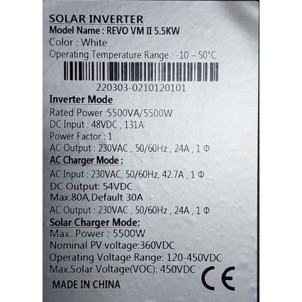 Hybridný menič napätia 5500W/48V