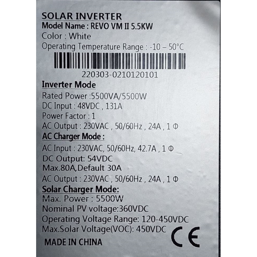 Hybridný menič napätia 5500W/48V