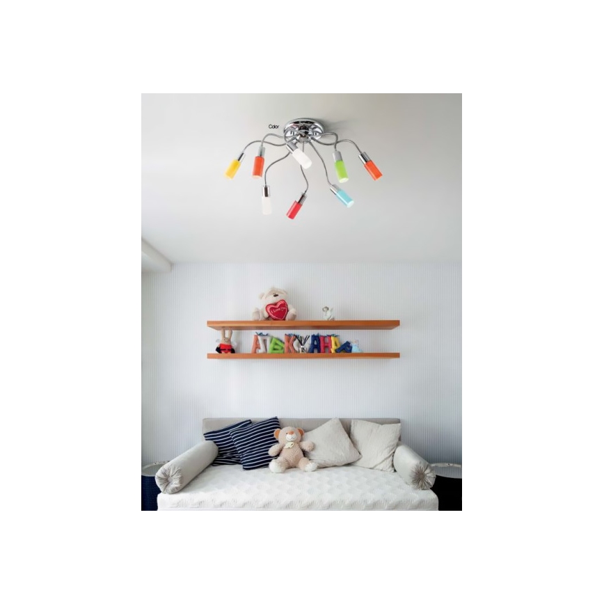 Ideal Lux 44538 - Detské bodové svietidlo ECOFLEX 6xE14/9W/230V