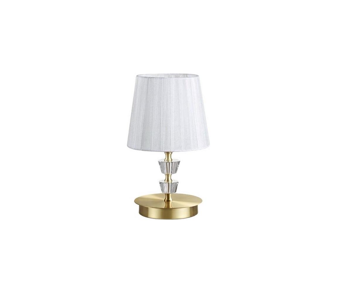Ideal Lux - Krištáľová stolná lampa PEGASO 1xE14/28W/230V zlatá 197753