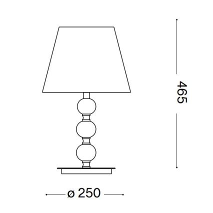 Ideal Lux - Krištáľová stolná lampa QUEEN 1xE27/60W/230V zlatá