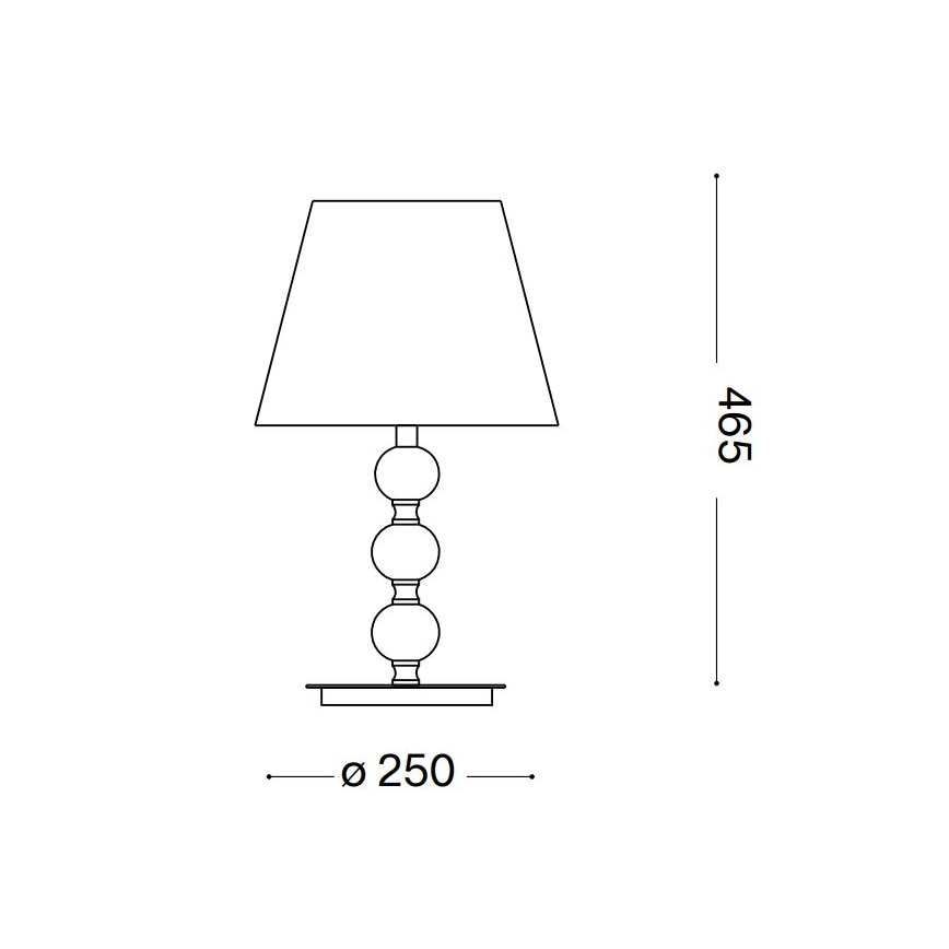 Ideal Lux - Krištáľová stolná lampa QUEEN 1xE27/60W/230V zlatá
