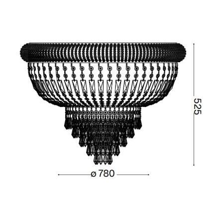 Ideal Lux - Krištáľové stropné svietidlo DUBAI 24xE14/28W/230V pr. 78 cm lesklý chróm