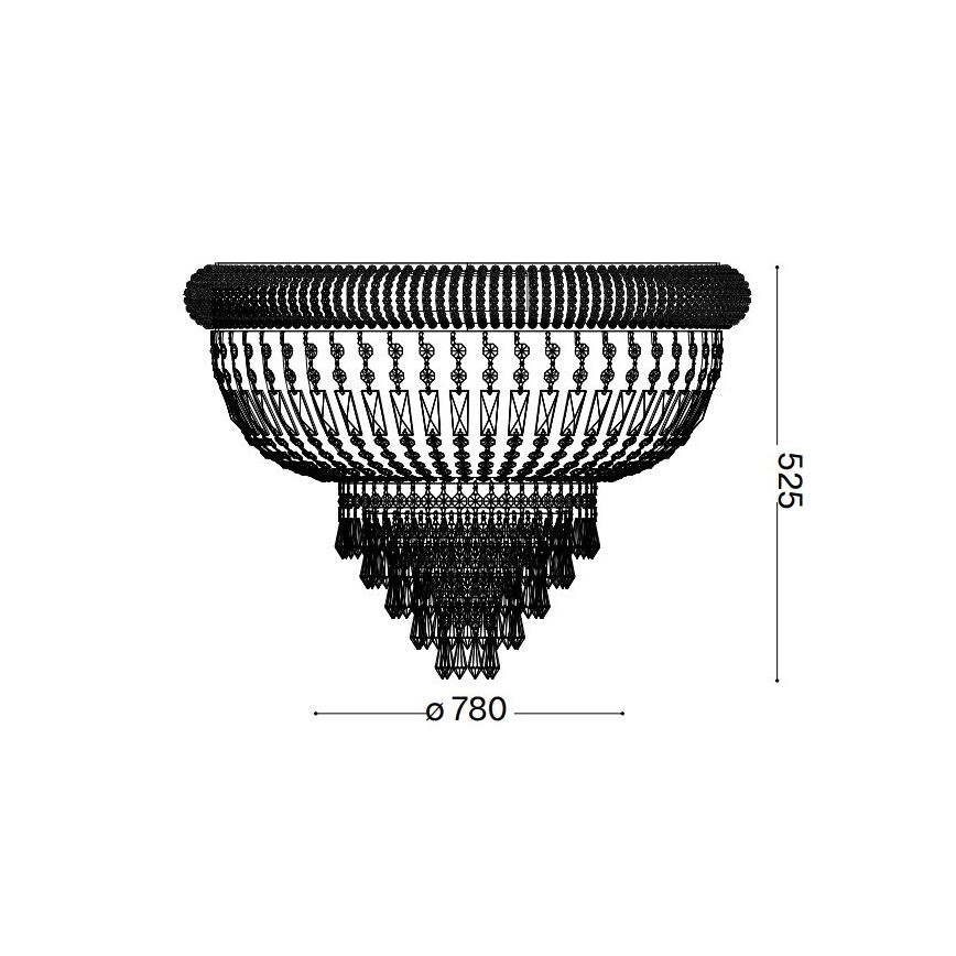 Ideal Lux - Krištáľové stropné svietidlo DUBAI 24xE14/28W/230V pr. 78 cm lesklý chróm
